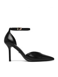 DeeZee Szpilki CEO-CD25-355-1 Czarny. Czarne szpilki damskie DeeZee, bez wzorów, ze skóry, bez obcasa, na szpilce, bez zapięcia. Za 149.99 zł.