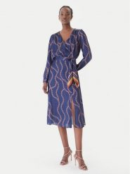 Rinascimento Sukienka koktajlowa CFC0128008003 Granatowy Regular Fit. Niebieskie sukienki damskie Rinascimento, s, bez wzorów, z syntetyku, wizytowe, bez kołnierzyka, bez ramiączek. Za 699.99 zł.