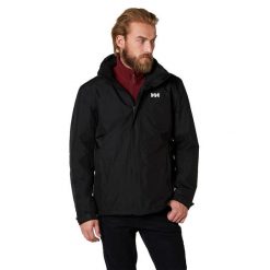 Kurtka przeciwdeszczowa męska Helly Hansen DUBLINER INSULATED. Czarne kurtki męskie Helly Hansen, m, bez wzorów, bez kaptura. Za 439.99 zł.