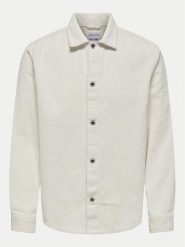 Only & Sons Koszula Sanson 22030732 Biały Regular Fit. Białe koszule męskie Only & Sons, m, bez wzorów, z bawełny, bez kołnierzyka, bez ramiączek. Za 159.99 zł.
