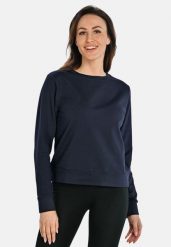 Bawełniana bluza damska z okrągłym dekoltem Teyli Ellis. Czarne bluzy damskie Teyli, l, bez wzorów, z bawełny, klasyczne, bez ramiączek, bez kaptura. Za 229.99 zł.