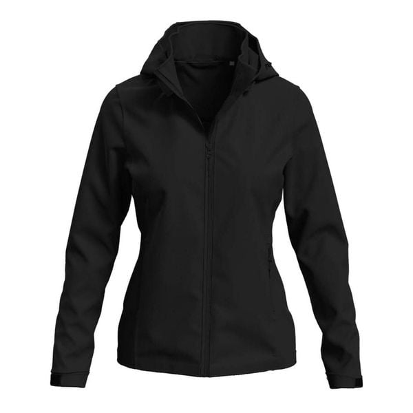 Kurtka Damska Lux Soft Shell. Czarne kurtki sportowe damskie Stedman, bez wzorów, bez ramiączek, bez kaptura, trekkingowe. Za 345.99 zł.