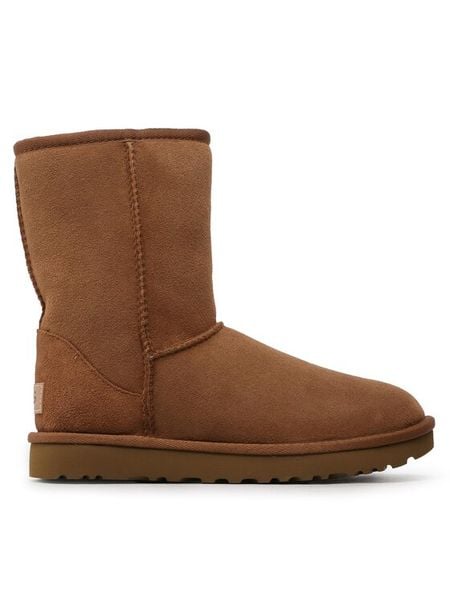 Ugg Śniegowce W Classic Short II 1016223 Brązowy. Brązowe śniegowce damskie UGG, ze skóry, bez zapięcia. Za 749.99 zł.