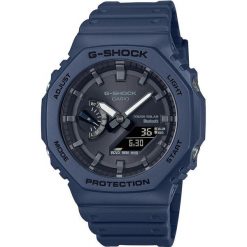 Zegarek męski Casio GA-B2100-2AER, Quartz, 45mm, 20ATM. Czarne, cyfrowe zegarki męskie Casio, bez wzorów, z materiału, szklane. Za 650.45 zł.
