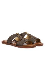 MICHAEL Michael Kors Klapki Berkley Flat 40S6BRFS1B Brązowy. Brązowe klapki damskie MICHAEL Michael Kors, bez wzorów, ze skóry, bez obcasa, bez zapięcia. Za 529.99 zł.