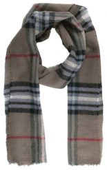 Przejściowy Szalik z Dziewiczą Wełną (Virgin Wool) - Fraas - Brązowa Kratka. Brązowe szaliki męskie V. Fraas, bez wzorów, z materiału. Za 85.00 zł.