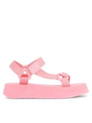 Tommy Jeans Sandały Tjw Eva Sandal EN0EN02466 Różowy. Czerwone sandały damskie Tommy Jeans, bez wzorów, z jeansu, bez obcasa, na płaskiej podeszwie, bez zapięcia. W wyprzedaży za 139.99 zł.