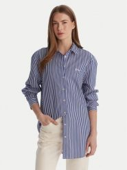 Guess Koszula W6GH39 W1849 Niebieski Relaxed Fit. Niebieskie koszule damskie Guess, xs, z aplikacjami, z bawełny, bez kołnierzyka, bez ramiączek. Za 429.99 zł.