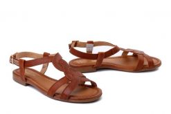 MACIEJKA 06568-29/00-5 rudy, sandały damskie. Brązowe sandały damskie Maciejka, bez wzorów, ze skóry, bez obcasa, bez zapięcia. Za 249.90 zł.