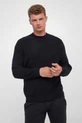 Sweter męski z wełny dziewiczej ARMANI EXCHANGE. Swetry męskie Armani Exchange, m, bez wzorów, z wełny, bez kołnierzyka, bez ramiączek. Za 559.00 zł.
