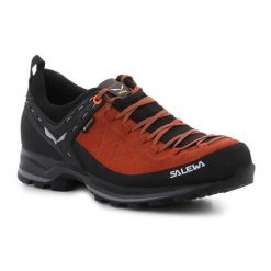 Buty trekkingowe męskie Salewa MS Mtn Trainer 2 Gtx. Zielone buty zimowe męskie Salewa, bez wzorów, z materiału, bez obcasa, bez zapięcia. Za 959.99 zł.