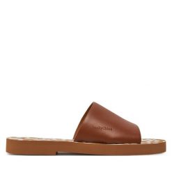 Klapki See By Chloé. Brązowe klapki damskie See By Chloé, bez wzorów, bez obcasa, bez zapięcia. Za 889.99 zł.