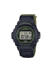 Casio Zegarek W-219HB-3AVEF Czarny. Czarne, cyfrowe zegarki męskie Casio, bez wzorów. Za 169.99 zł.