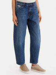 Calvin Klein Jeans Jeansy LV047F685G Niebieski Barrel Fit. Niebieskie jeansy damskie Calvin Klein Jeans, bez wzorów, z bawełny. Za 409.99 zł.