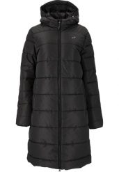 Płaszcz zimowy damski Whistler Amaret. Czarne płaszcze damskie Whistler, na zimę, uniwersalny, bez wzorów, z materiału, klasyczne, bez kołnierzyka, z kapturem. Za 357.00 zł.