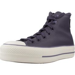 Buty CONVERSE CHUCK TAYLOR ALL STAR LIFT HI SHADOW Fioletowy. Fioletowe obuwie sportowe damskie Converse, bez wzorów, ze skóry, bez zapięcia. Za 336.99 zł.