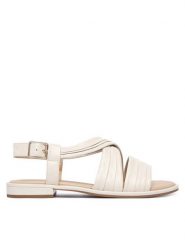 Caprice Sandały 9-28100-46 Kremowy. Białe sandały damskie Caprice, bez wzorów, ze skóry, bez obcasa, na płaskiej podeszwie, bez zapięcia. Za 234.99 zł.