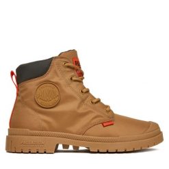 Trapery Palladium. Brązowe trapery damskie Palladium, bez zapięcia. Za 379.99 zł.