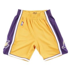 Szorty Los Angeles Lakers Authentic Home 2009/10. Żółte szorty damskie Mitchell & Ness, bez wzorów, sportowe. Za 736.50 zł.