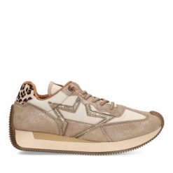 Buty CETTI C1375SRA Złoty. Brązowe obuwie sportowe damskie QUERCETTI, bez wzorów, ze skóry, bez zapięcia. Za 366.99 zł.