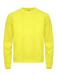 Clique Basic Roundneck bluza unisex – materiał antymechacący – visibility yellow. Żółte bluzy damskie CLIQUE, l, bez wzorów, z bawełny, bez ramiączek, bez kaptura. Za 155.70 zł.