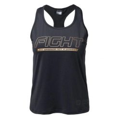 Tank Top Damski Fighton. Czarne topy damskie IQ, bez wzorów, bez kołnierzyka, bez ramiączek. Za 117.99 zł.