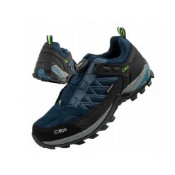 Buty sportowe męskie trekkingowe CMP Rigel wodoodporne FITGO. Czarne buty sportowe męskie CMP, bez wzorów, ze skóry, bez obcasa, bez zapięcia. Za 377.99 zł.