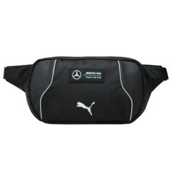 Torebka nerka sportowa męska Mercedes MAPF1 Waist Bag. Czarne saszetki i nerki męskie Puma, bez wzorów, z materiału. Za 149.99 zł.