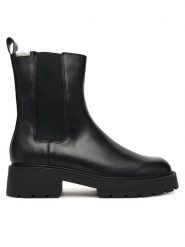 Calvin Klein Jeans Sztyblety Combat Mid Chelsea Boot Hw Lth YW0YW01869 Czarny. Czarne botki damskie Calvin Klein Jeans, bez wzorów, z jeansu, bez obcasa, na płaskiej podeszwie, bez zapięcia. Za 639.99 zł.