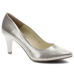 Złote Czółenka Clasicco Damskie Eleganckie Obuwie. Żółte czółenka damskie Clasicco, bez wzorów, ze skóry, eleganckie, bez obcasa, na obcasie, bez zapięcia. Za 309.00 zł.