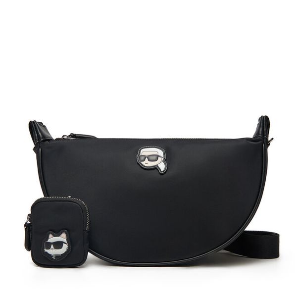 Torebka KARL LAGERFELD. Czarne listonoszki damskie KARL LAGERFELD, bez wzorów, bez dodatków. Za 469.99 zł.