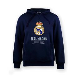 Bluza z kapturem dla dorosłych unisex Real Madryt 1902. Niebieskie bluzy damskie FC BARCELONA, na zimę, xl, bez wzorów, bez ramiączek, z kapturem. W wyprzedaży za 231.02 zł.
