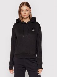 Calvin Klein Jeans Bluza Embroidered Logo J20J213178 Czarny Regular Fit. Czarne bluzy damskie Calvin Klein Jeans, l, bez wzorów, z bawełny, bez ramiączek, bez kaptura. Za 269.99 zł.