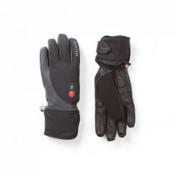 Długie rękawice grzejące Sealskinz Upwell. Czarne rękawiczki damskie SEALSKINZ, bez wzorów. Za 1,088.50 zł.