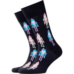 Skarpety BURLINGTON NUTCRACKER. Niebieskie skarpety męskie Burlington, bez wzorów, z bawełny. Za 70.00 zł.