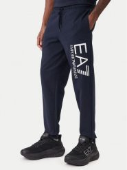 EA7 Emporio Armani Spodnie dresowe 7M001415 AF22266 UB102 Granatowy Regular Fit. Niebieskie spodnie sportowe męskie EA7 Emporio Armani, m, bez wzorów, z bawełny. Za 449.99 zł.