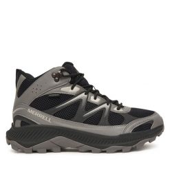 Trekkingi Merrell. Szare botki męskie Merrell, bez wzorów, sportowe, bez obcasa, bez zapięcia. Za 499.99 zł.