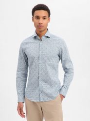 JOOP! Koszula - Pai Mężczyźni Slim Fit Bawełna biały|niebieski, 38. Białe koszule męskie JOOP!, m, bez wzorów, z bawełny, eleganckie, bez kołnierzyka, bez ramiączek. Za 429.95 zł.