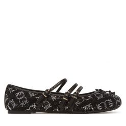Baleriny PINKO. Czarne balerinki damskie Pinko, bez wzorów, bez obcasa, bez zapięcia. Za 649.99 zł.