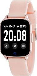 Smartwatch Rubicon KW17 Różowy (RNCE42RIBX01AX). Czerwone zegarki smartwatch Rubicon, bez wzorów. Za 79.00 zł.