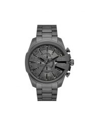 Diesel Zegarek Mega Chief Slim Chronograph DZ4676 Szary. Szare zegarki męskie Diesel, bez wzorów, ze stali. Za 1,379.00 zł.