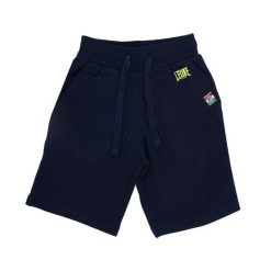 Bluza z bawełna z kieszenie na czas wolny. Niebieskie bluzy damskie LEONE 1947 APPAREL, bez wzorów, z bawełny, bez ramiączek, bez kaptura. Za 63.11 zł.