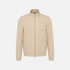 Kurtka GEOX M6520T T3336 Beżowy. Brązowe kurtki męskie Geox, m, bez wzorów, z tkaniny, sportowe, bez kaptura. Za 872.86 zł.