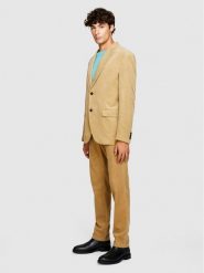 Sisley Marynarka 2SFRSW01B Beżowy Slim Fit. Brązowe garnitury męskie Sisley, m, bez wzorów, z bawełny, bez kołnierzyka, bez ramiączek. Za 489.99 zł.