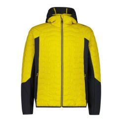 Kurtka hybrydowa męska CMP Klyr. Żółte kurtki męskie CMP, m, bez wzorów, sportowe, bez kaptura. Za 524.99 zł.