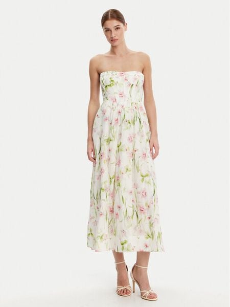 Bardot Sukienka koktajlowa 58164DB3 Biały Regular Fit. Białe sukienki damskie Bardot, bez wzorów, wizytowe, bez kołnierzyka, bez ramiączek. Za 359.99 zł.