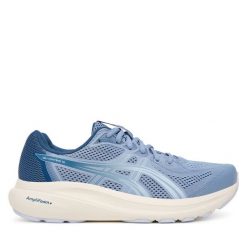 Buty do biegania Asics. Niebieskie obuwie sportowe damskie Asics, bez wzorów, bez zapięcia, do biegania. Za 309.99 zł.