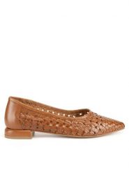 Sergio Bardi Baleriny WI40-F1101-01SB Brązowy. Brązowe balerinki damskie Sergio Bardi, bez wzorów, ze skóry, bez obcasa, bez zapięcia. Za 299.99 zł.