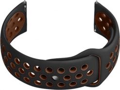 Pacific Pasek gumowy do smartwatch U11 - czarny/brązowy - 20mm. Brązowe zegarki smartwatch Pacific, bez wzorów, z gumy. Za 35.27 zł.