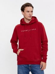 Tommy Jeans Bluza Linear Logo DM0DM17985 Czerwony Regular Fit. Czerwone bluzy męskie Tommy Jeans, l, bez wzorów, z bawełny, bez ramiączek, bez kaptura. Za 609.99 zł.